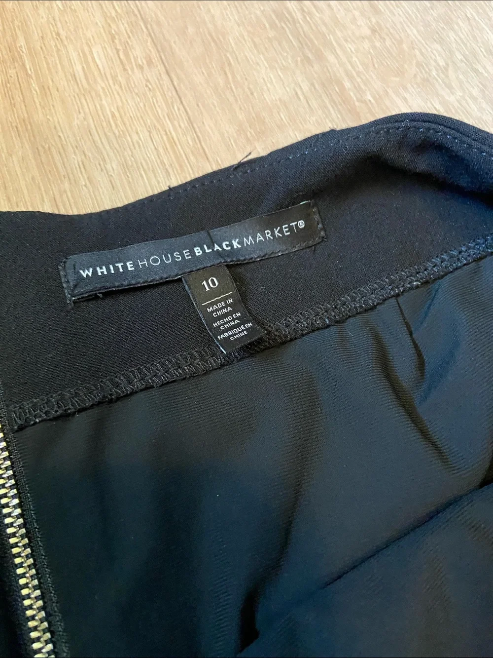 White House Black Market Classic Black Pencil Skirt Size 10 Minimalist Corporate